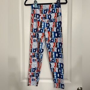 Aerie Feel Free High-Waisted 7/8 Legging in Multicolor Logo Print Size Large